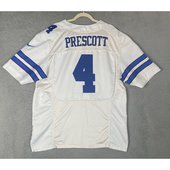 Nike Stitched Jersey Dak Prescott #4 Dallas Cowboys Mens 48 XL White Blue NFL - Picture 1 of 10